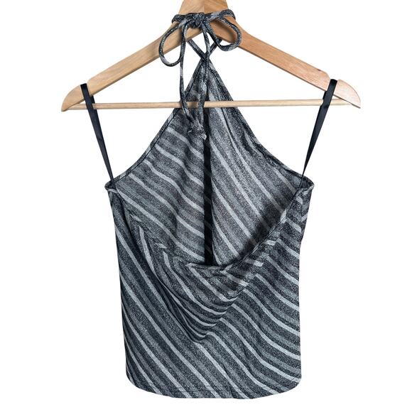 Express Large Striped Tank Halter Tops Acrylic - Picture 2 of 5